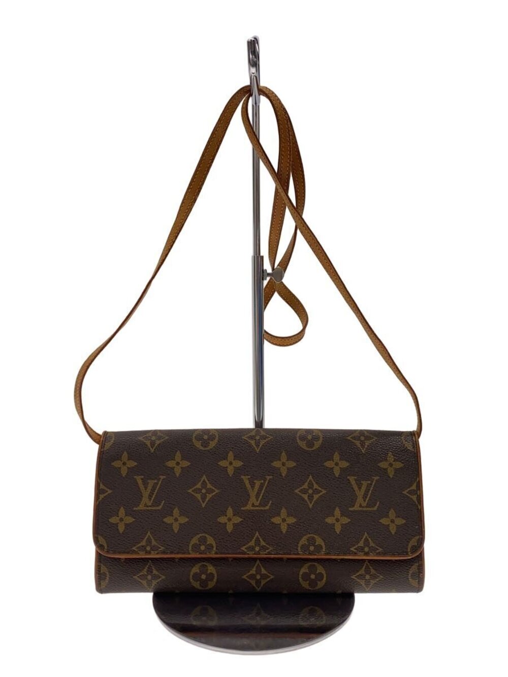 LOUIS VUITTON Pochette Twin Monogram Canvas Brown Monogram